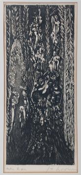 Belgische etser Jacques Boonen met een ets