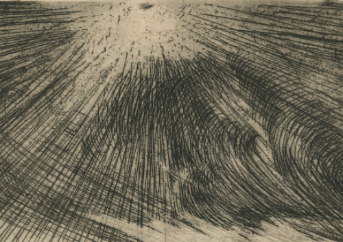 Originele ets van Jac Boonen, de oogst