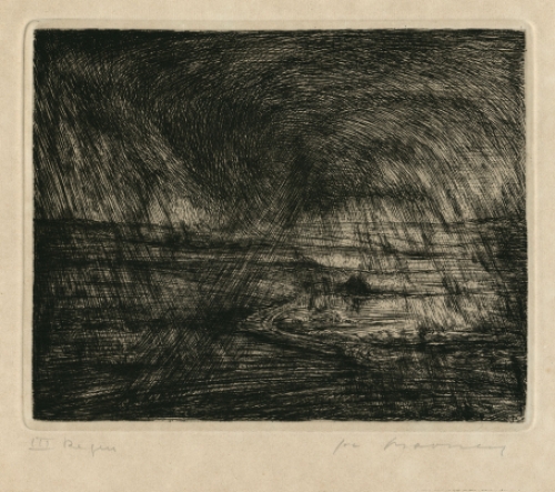 Belgische etser Jacques Boonen met een ets