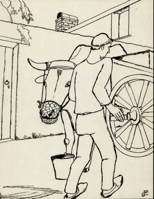 Grafisch kunstwerk van Belgische kunstenaar Jozef Cantré