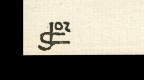 Belgische graficus Jozef Cantré met een werk uit 1944