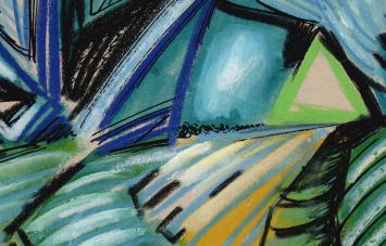 Juul Claeys Belgische kunstenaar met abstract werkje