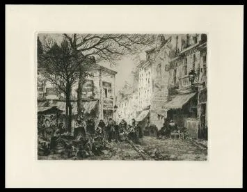 Ets van de Brusselse kunstenaar, etser Jef Codron kopen