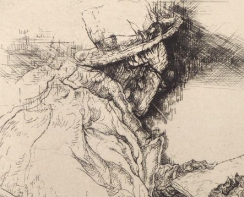 Jules De Bruycker Belgian etcher