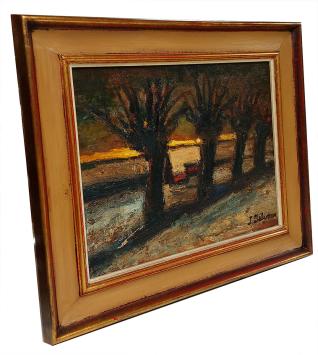 Expressief expressionistisch schilderij van J. Delvaux