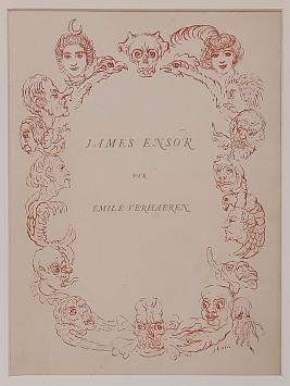 litho is in de plaat gesigneerd door James Ensor