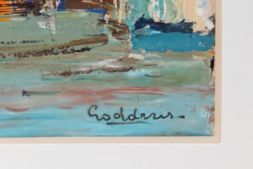 Abstract kunstwerk van de Antwerpse schilder Jack Godderis