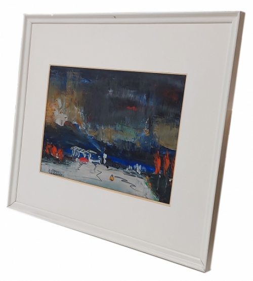 Expressionistisch winterlandschapje 