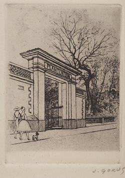 Ets van  de Belgische etser J. Gorus, kopen Plantentuin