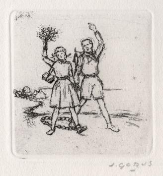 Ets van  de Belgische etser J. Gorus kopen