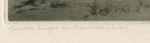 De Belgische etser Jaak Gorus met een grafisch kunstwerkje