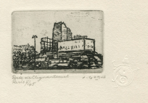 Kleine ets van de Belgische kunstenaar Jacques Gorus kopen