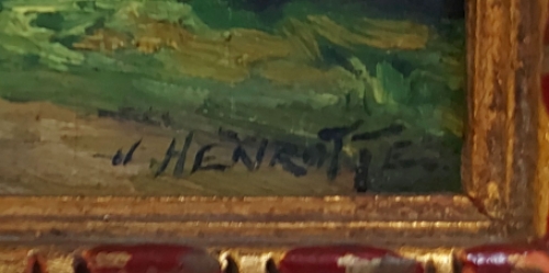 Kunstwerk  op paneel van Géo Henrottee kunstenaar Bert Hildebrandt