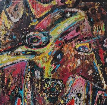 Cobra schilderij van Jacques Pille kopen