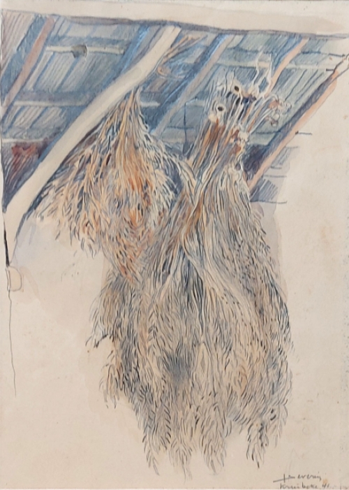 Aquarel van de Belgische tekenaar J. Severin