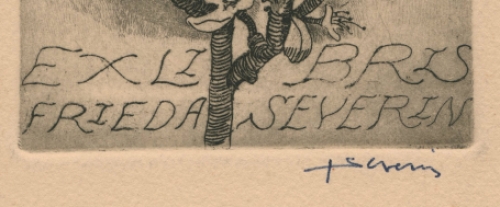 Ex libris van Frieda Severin