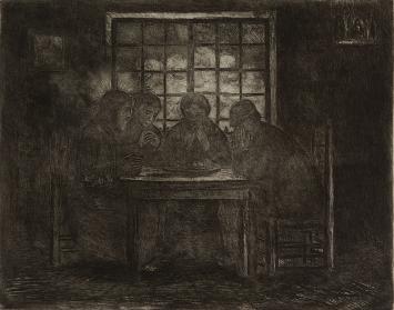 Grote ets van de Belgische kunstenaar Jacob Smits