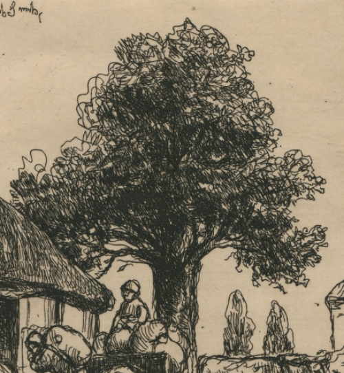 Originele gesigneerde ets van J. Smits kopen