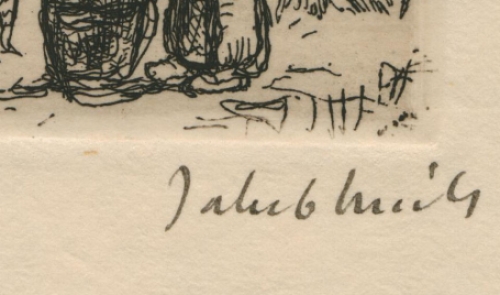 aardappeloogst  van J. Smits op Keizerlijk papier