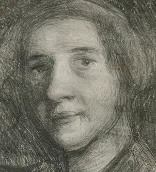 J. Smits met een  grote litho