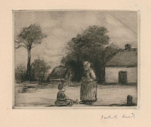 Droge naald ets van Jacob Smits kopen