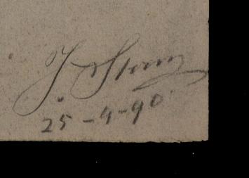 Ontwerptekening ornament met druiven 1890