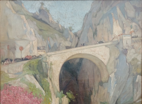 Schilderij van Belgische kunstenaar Jules Pierre van Biesbroeck (Jr)