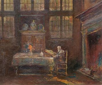 Olieverfschilderij van de Belgische kunstschilder Julien Van de Veegaete