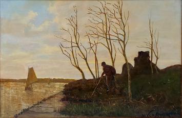 Schilderijtje van de Antwerpse schilder Joseph Van Genegen