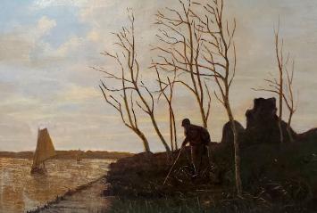 Joseph Van Genegen met een kunstwerk
