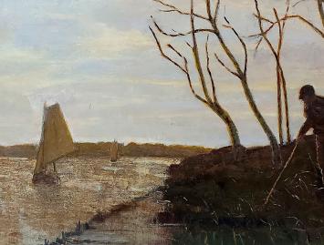 Schilderij van de Belgische kunstschilder Joseph Van Genegen