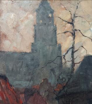 Uitzicht Sint-Gummarustoren te Lier