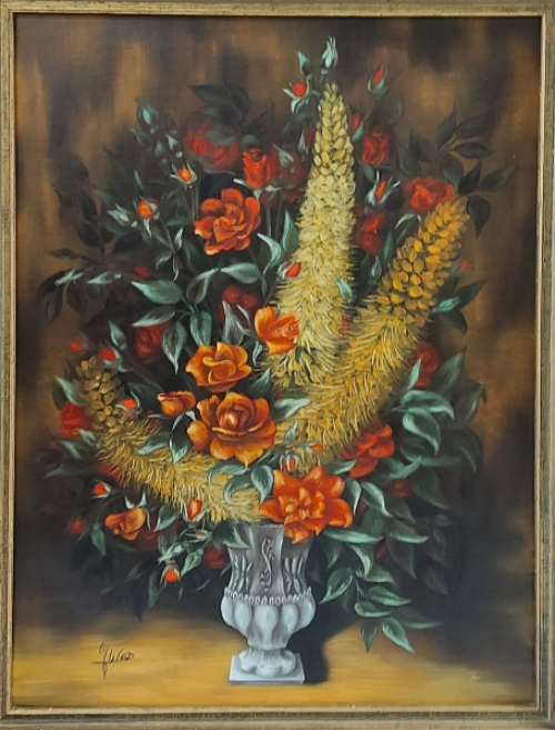 Jeannette West Belgische schilderes, bloemenschilderij