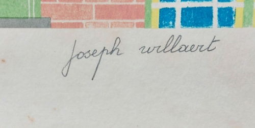 Litho van de Belgische kunstenaar Joseph Willaert