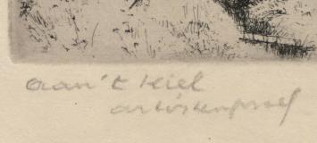 Aan 't Kiel artiestenproef (fabriek achter boom)