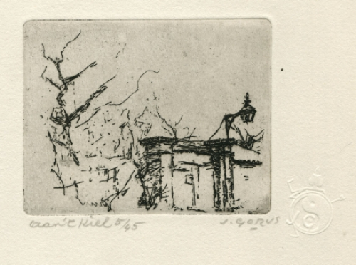 Kleine ets van de Belgische kunstenaar Jacques Gorus kopen