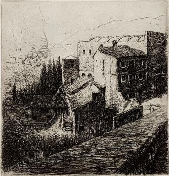 Ets van  de Belgische etser J. Gorus kopen, Cuenca