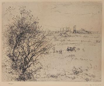 Ets van  de Belgische etser J. Gorus kopen