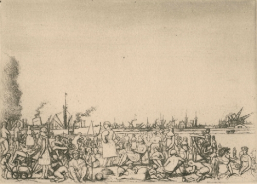 Ets van  de Belgische etser J. Gorus kopen