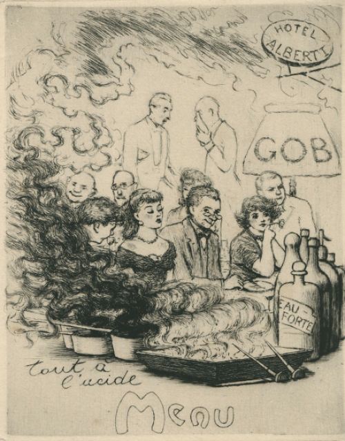 Jaak of Jacques Gorus met een ets