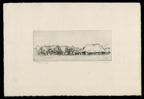 Schilde , een ets van de Belgische etser Jacques Gorus