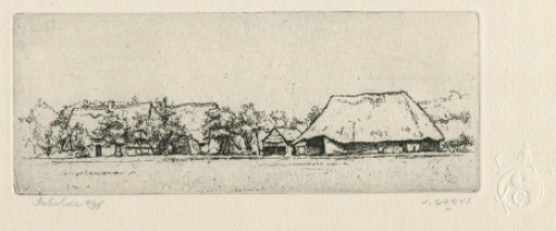 Langwerpige ets van de Belgische kunstenaar Jacques Gorus kopen