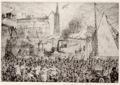 Ets van  de Belgische etser J. Gorus kopen