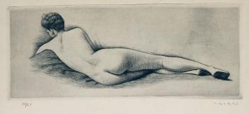 Originele gesigneerde ets van de Belgische etser Jaak Gorus