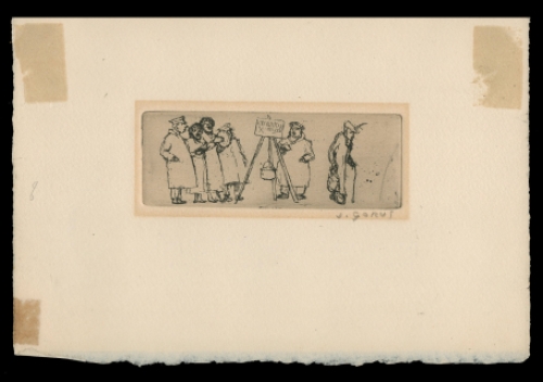 Kerstmis, een ets van de Belgische etser Jaak Gorus