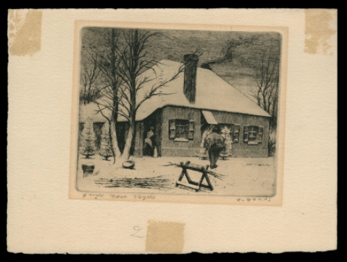 Kleine ets van de Belgische kunstenaar Jaak Gorus kopen