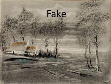 Houtskooltekening J. Gorus kopen