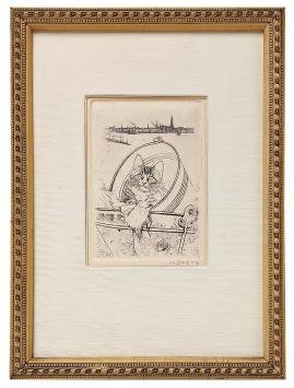 Ets geetst door de Antwerpse etser Jaak Gorus