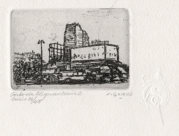 Paris, Porte de Clignancourt van de Belgische etser Jacques Gorus