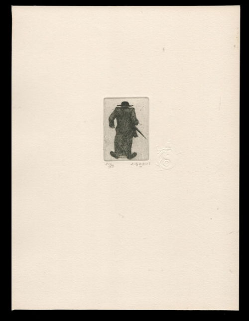 Kleine ets van de Belgische etser Jaak Gorus